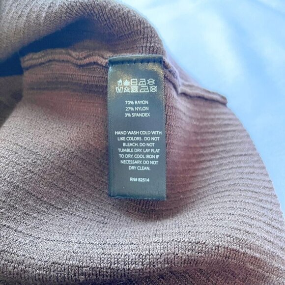 NWOT HOUSE OF HARLOW 1960 BROWN RIBBED KNIT MINI DRESS - M - Picture 9 of 9